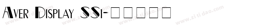 Aver Display SSi字体转换
